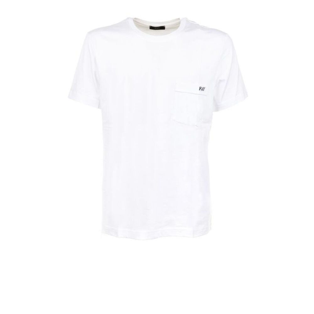 FAY Men's Classic Crew Neck Pocket T-Shirt Men WHITE T-Shirts